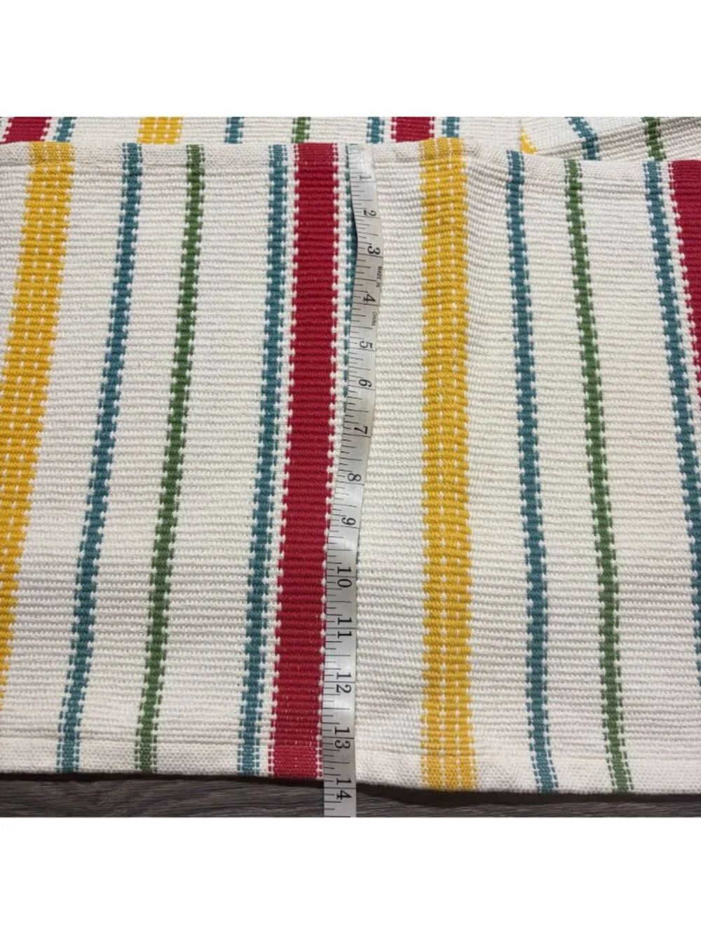 Pioneer Woman Vintage Stripe Woven Cotton Placemats Table Runner Set Multicolor